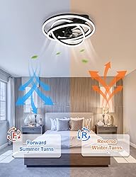 Dawn Whisper 24" Ceiling Fans with Lights, Flush