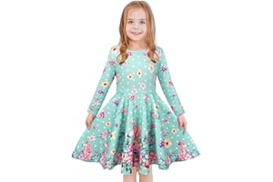 LaBeca Girls Dress Sleeveless Long Sleeve Kids Toddler Little Big Girl Unicorn Mermaid Casual Dresses