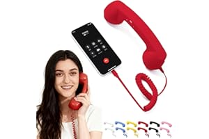 Retro Phone Handset, 2026 New Bluetooth Retro Phone Handset for iPhone with Microphone & Speaker, for Cell Mobile Video Confe