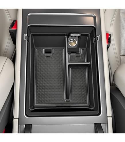 ABS Plastic Car Organizer LUWU Center Console Organizer For 2024-2025 Lincoln Nautilus – 2-Pack Armrest Storage Box & Lower Tray, ABS Plastic 2025 - View #9