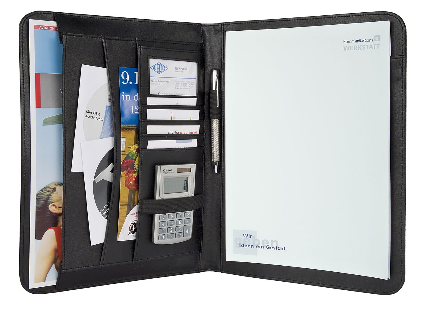 Wedo 58 5401 Elegance A4 Conference Folder in Black, 585401