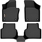 Binmotor-All Weather Car Floor Mats for Volkswagen Jetta 2012-2018(Not Compatible with SportWagen 2012-2014), 2 Rows TPE Liners for VW Jetta Accessories