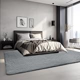 Sour Lemon Large 200x300 cm Grey Shaggy Rug Soft Non Slip Washable view 8