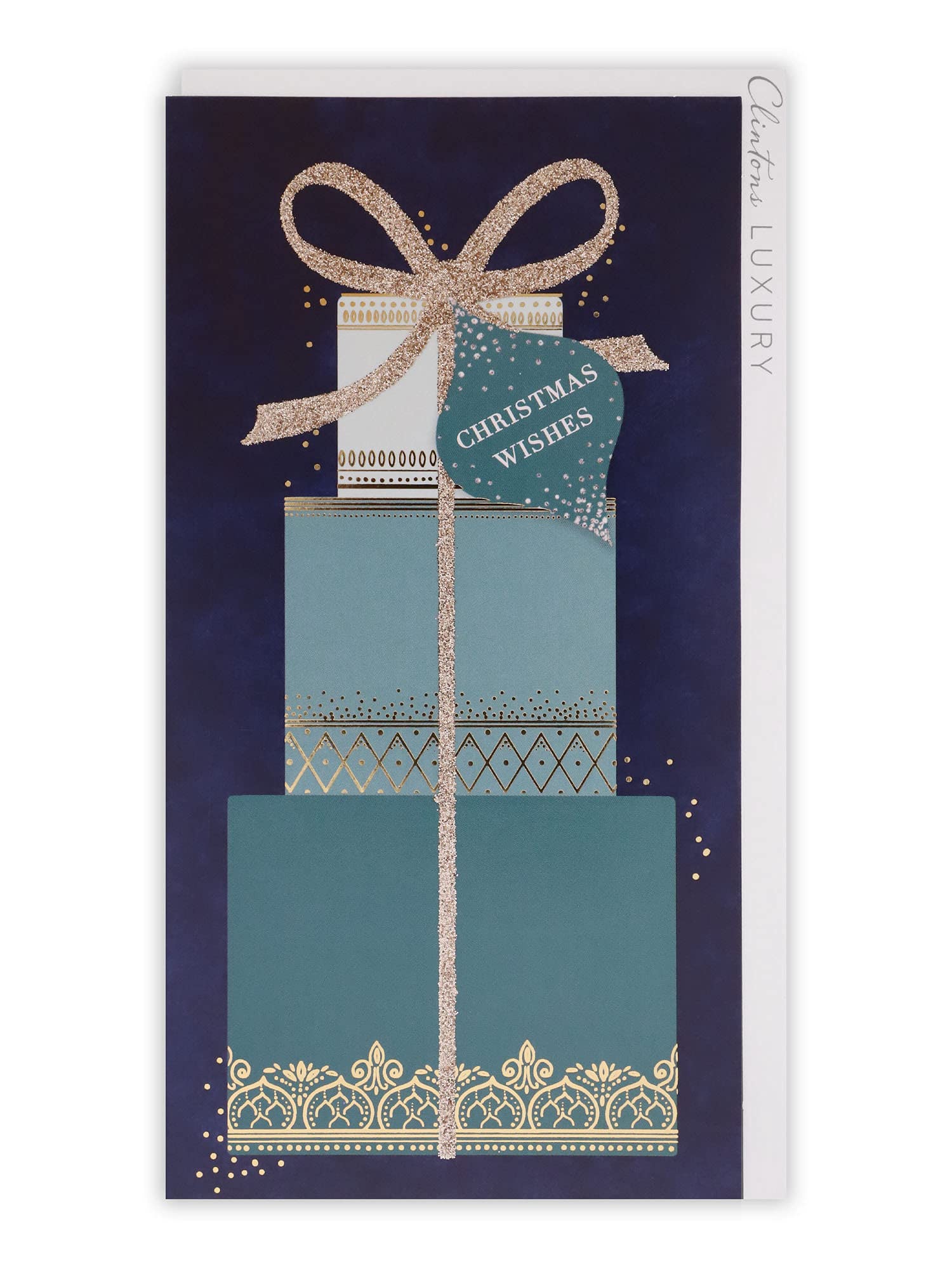 Clintons: Stacked Presents Money Holder Christmas Card,Multi-Colour,101 x 190,1171398