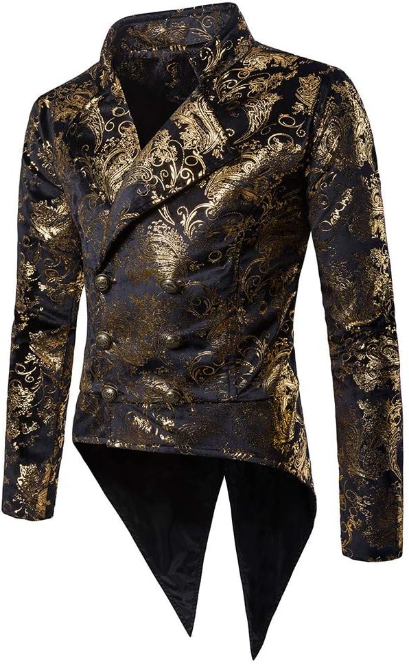 Mens Sequins Slim Tailcoat Tuxedo Swallowtail Party Wedding Blazer Jacket