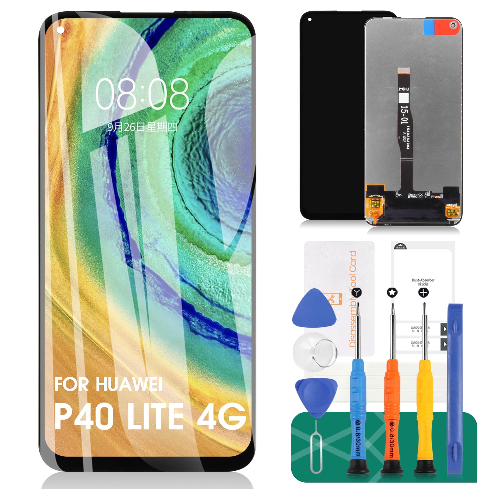 Photo 1 of for Huawei P40 Lite Screen Replacement for Huawei P40 Lite LCD Display for JNY-L21A, JNY-L01A, JNY-L21B Digitizer Assembly Touch Screen Repair Part