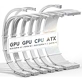 AsiaHorse 16AWG PSU Cable Extension Power Cords, Customized Power Supply Mod Sleeve Extension Cable, ATX/EPS/8-pin PCI-E/6-pi