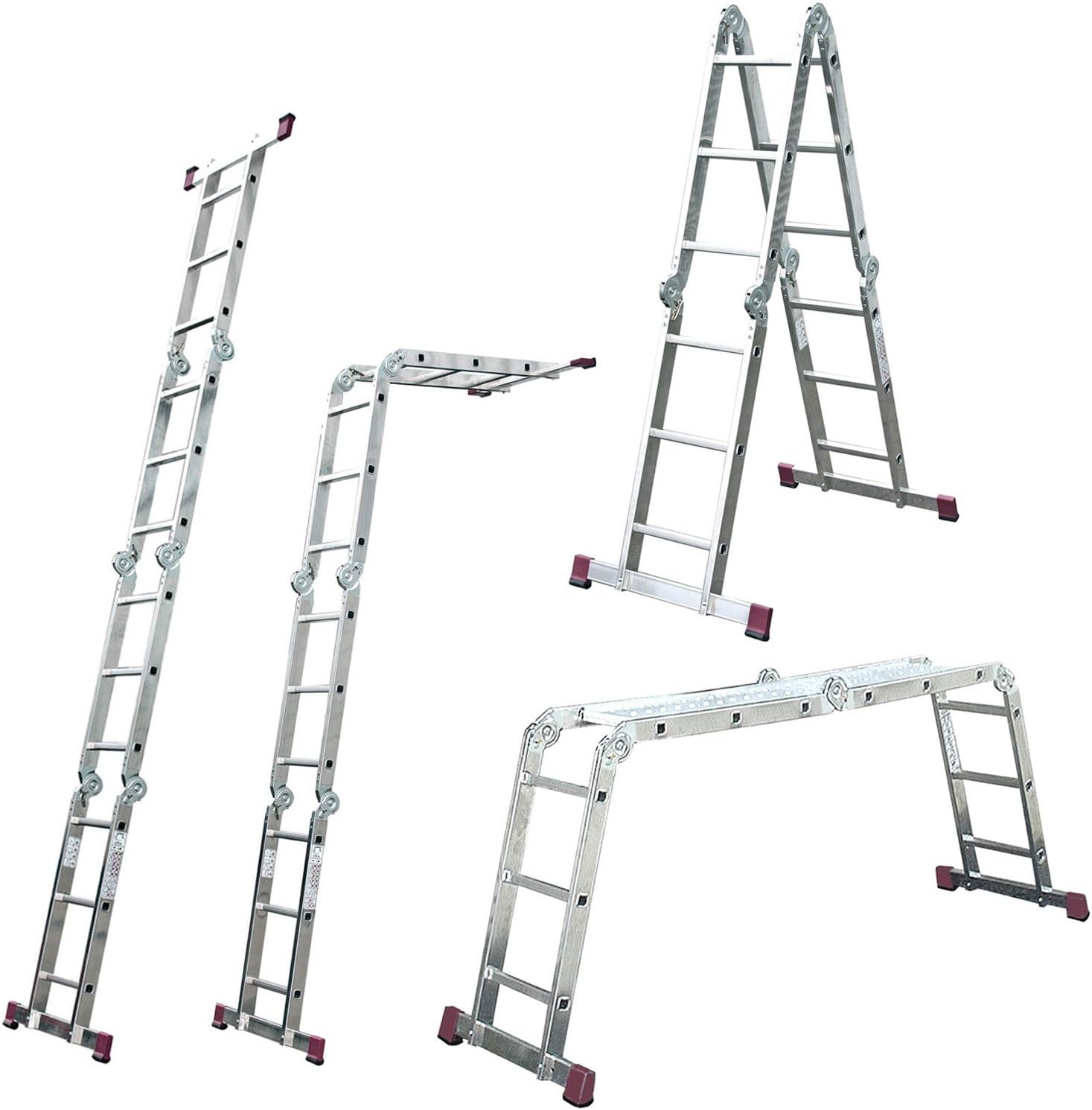 Krause Gelenkleiter Corda 4x3 Sprossen Stehleiter Brücke Gerüst