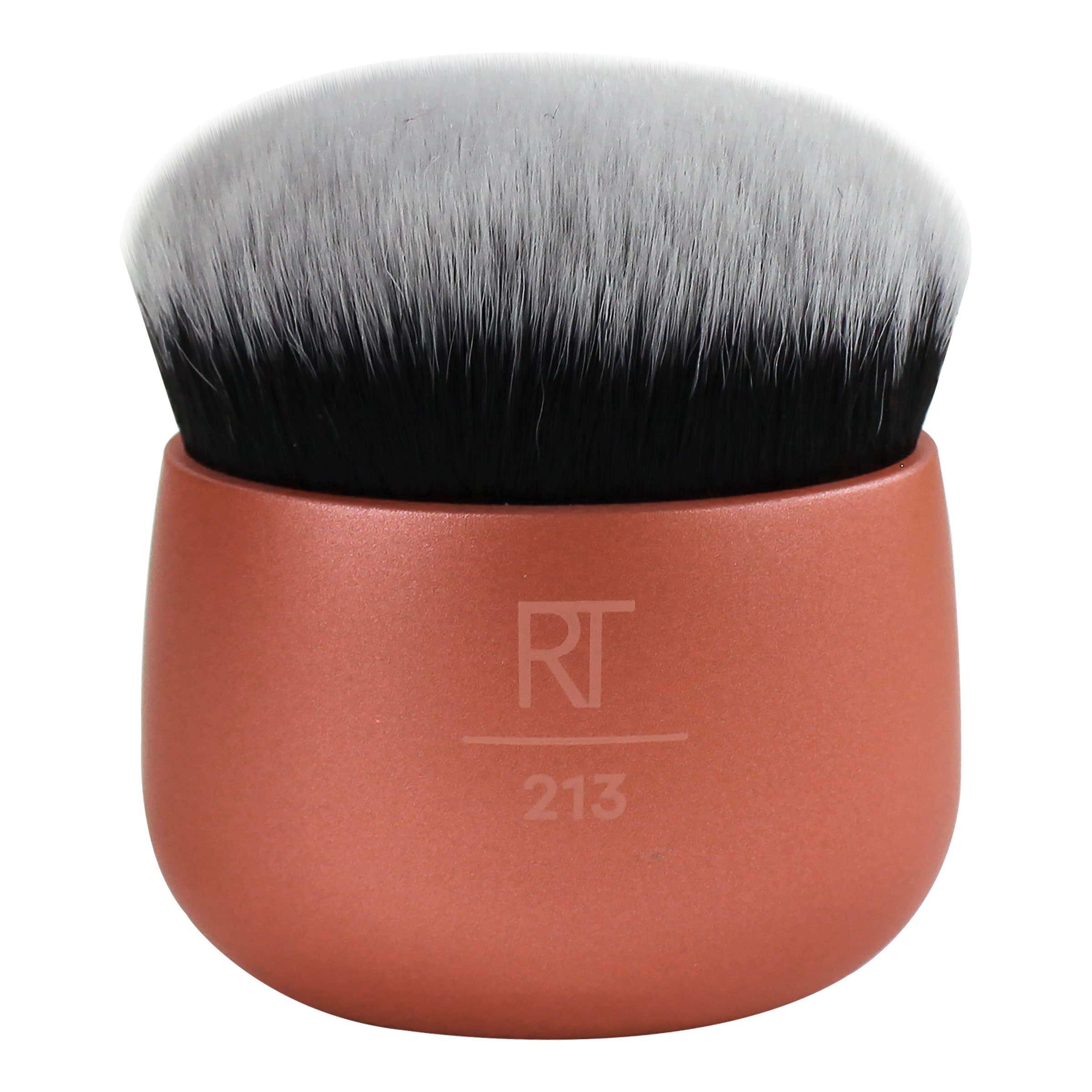 Real Techniques Kabuki Foundation Brush for Face & Body – Buffing Tool with Dense Synthetic Bristles – For Cream or Liquid Makeup – Compact, No Handle, Streak-Free Finish – 1 Count