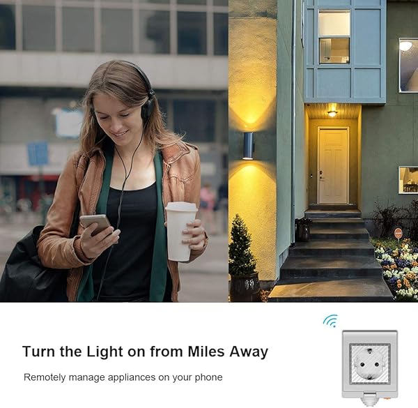 SONOFF S55 Wasserdichte Intelligente WLAN Steckdose Wasserdicht Gem IP55 Intelligente Steckdose mit Timerschalter fr das Smart Homefunktioniert mit Amazon Alexa und Google Home Assistant