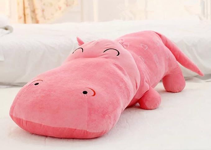 Amazon Yima カバぬいぐるみ 可愛い河馬抱き枕1cm 低反発 ふわふわ クリスマスプレゼント 誕生日 特大 ピンク ぬいぐるみ おもちゃ
