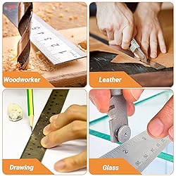 Stainless Steel Metal Ruler with Non-Slip Cork Back