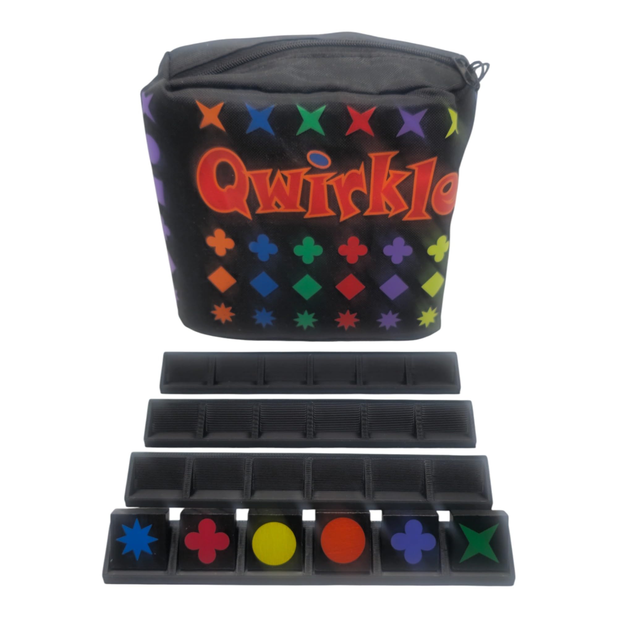 Générique 4 x Qwirkle Travel Token Holders (Black)