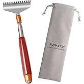 Aznrszy Extendable Back Scratcher - 24Inch Wooden Handle Massage Roller, Extra Wide 15-Teeth Claw, Sturdy Steel Hand Massager for Men, Women & Adults