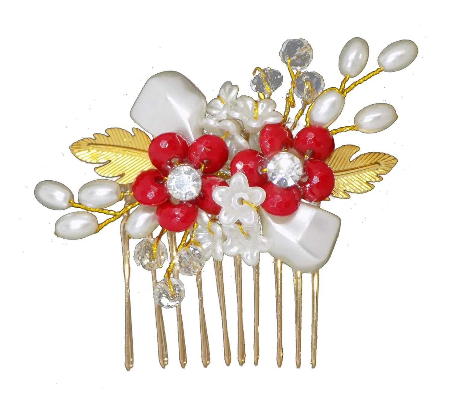 Buy Kabello Rose Golden Hair Comb Pin Clip For Bridal Wedding