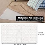 MAIYADUO 100x150 cm Rug Pad Anti Slip Non Slip Rug Mat Liner Underlay view 2
