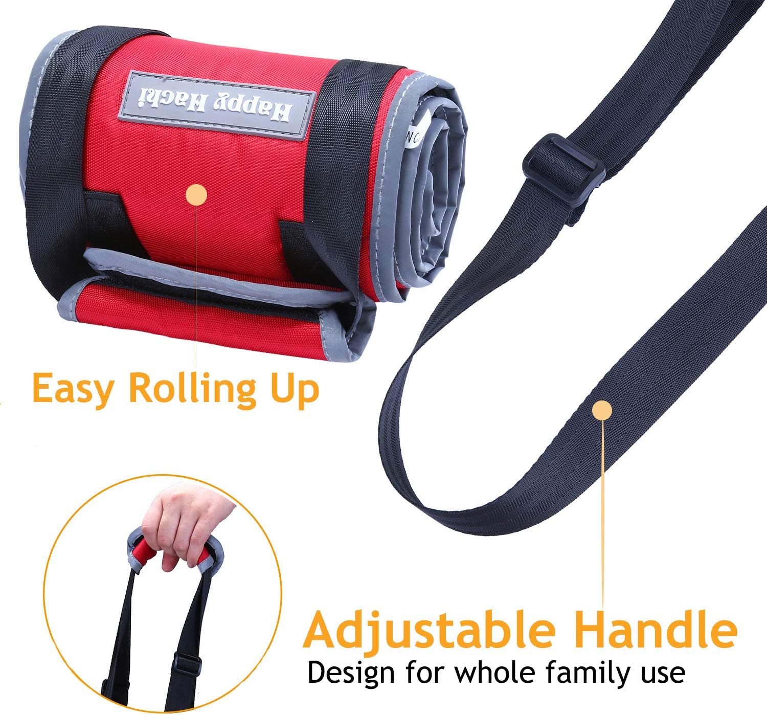 Louvra Dog Lift Support Harness with Adjustable Handle Soft Small Dog Sling Harness for Old Dog Back Legs Pet Rehabilitation Easy Walking and Up Down Stairs(Red,Small) - Image 4