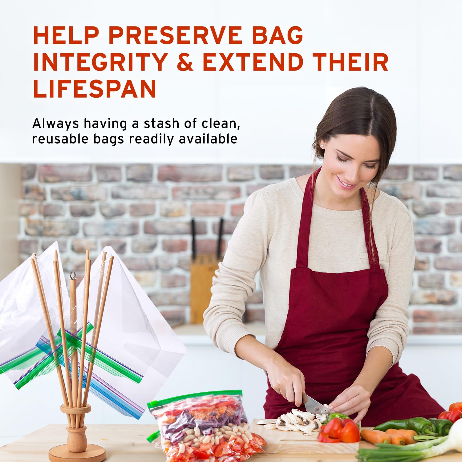 Elegant Wood Bag Dryer