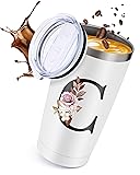 20 Oz Initial Insulated Coffee Cup with Lid Car