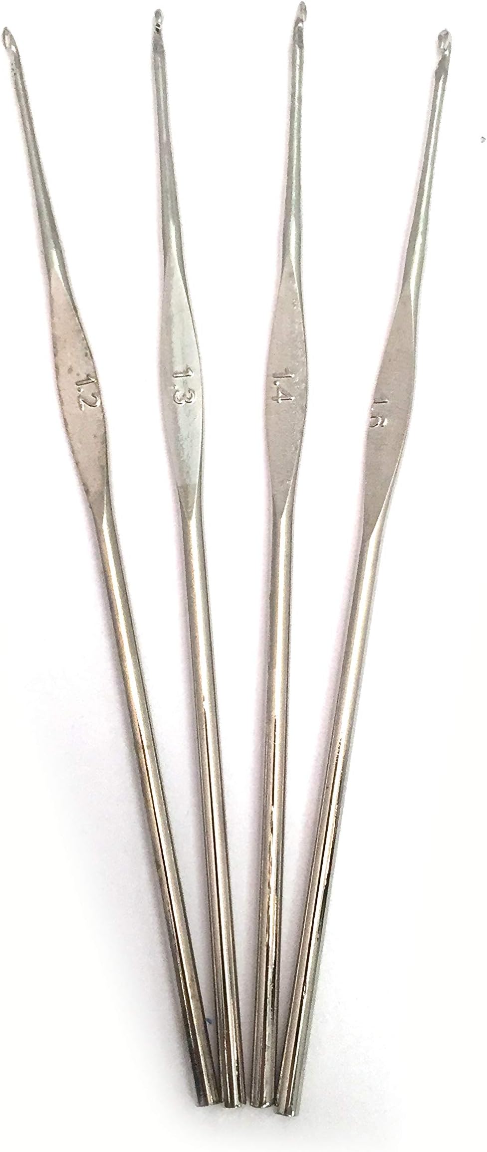 Crochet Hooks Needles - 4 Knitting Knit Needles - Weave Yarn Set -Different Sizes - Metal