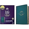 NKJV Life Application Study Bible, Third Edition, Large Print (LeatherLike, Teal Blue, Indexed, Red Letter)