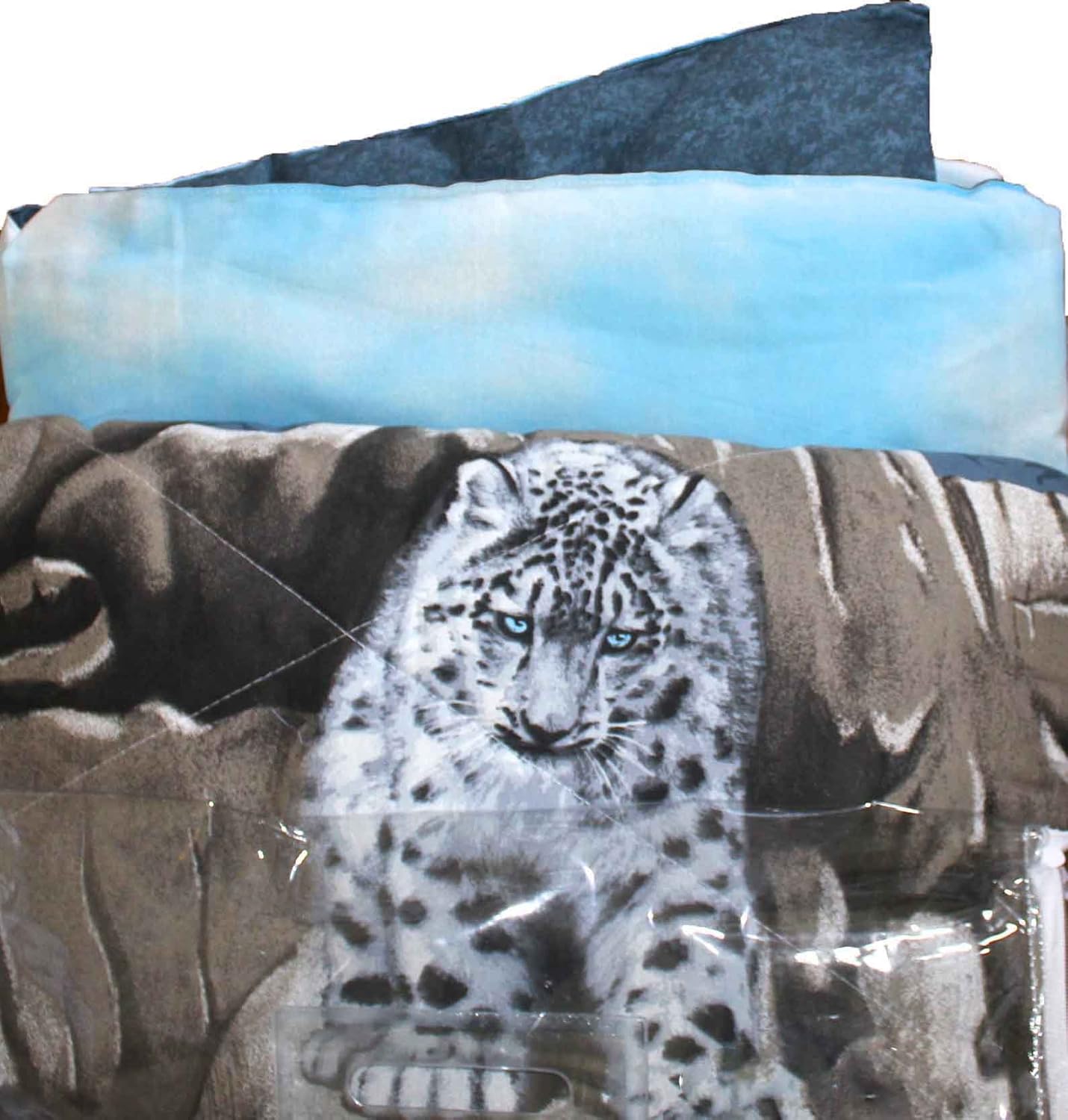 Amazon Com Snow Leopards Safari Cats Animal Print Comforter Set