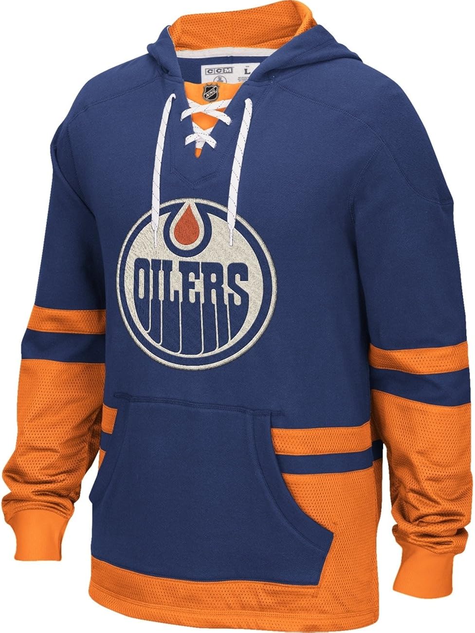 Edmonton Oilers CCM Retro Pullover Lace Hoodie Size Small Amazon.co