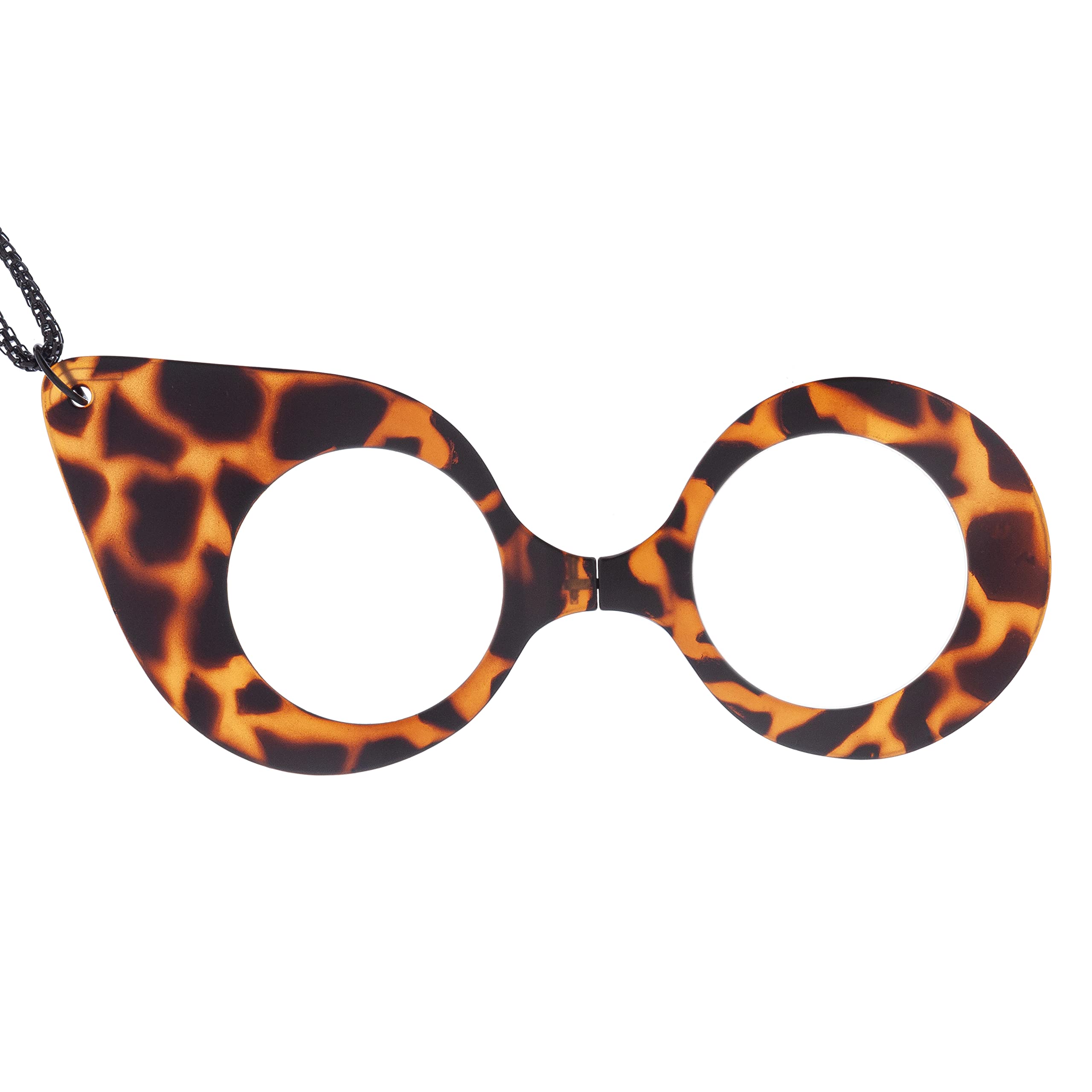 CherryDIDINSKY Reading Glasses or Magnifying Glass. Increase Pendant with Chain. Binocular without Sideburns for Men and Women. Havana Brown +2.0 - MUSA BUTTERFLY