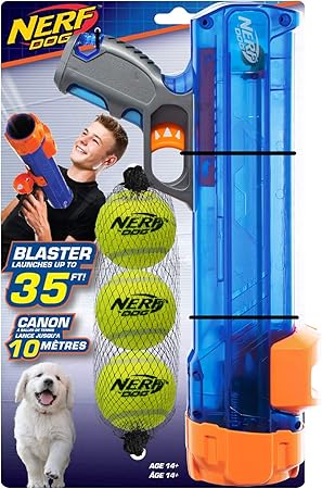 nerf dog tennis ball blaster dog toy