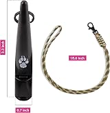 The Dog Lady TDL Gun Dog Training Whistle with Lanyard Black Army Rope view 4