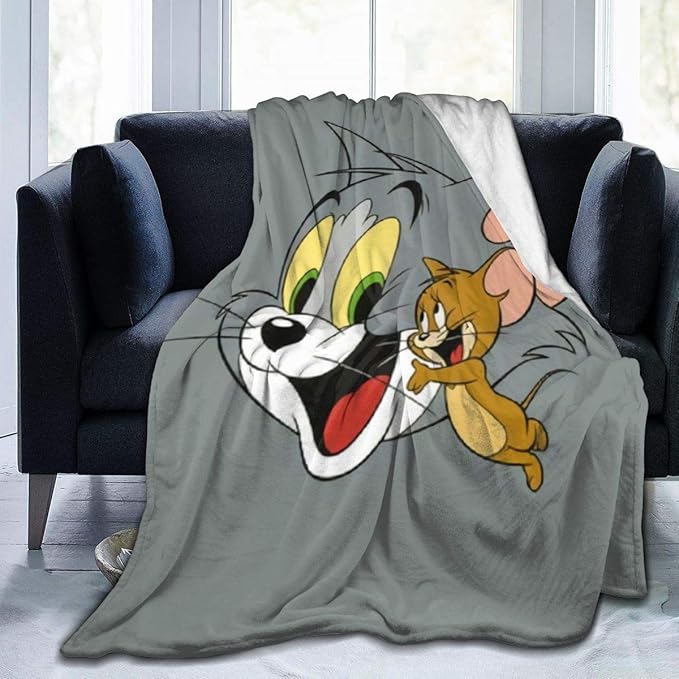 Tom Jerry Ultra Soft Blanket Throw Flannel Warm Fluffy