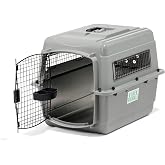 Petmate Sky Kennel for Air Travel, 28in Dog Crate for Pets 15 to 30lbs | IATA Compliant Heavy Duty Kennel Made in USA, Includes Ready to Fly Essentials