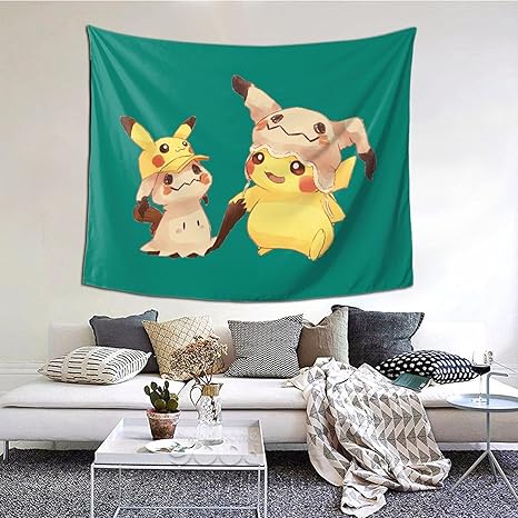 Amazon Co Jp 人気 ポケモン 3 壁掛け おしゃれ飾り 北欧ins風背景布 タペストリー 壁紙 改造する タペストリー インテリア リビング かっこいい ベッドルーム 枕元 ホーム キッチン
