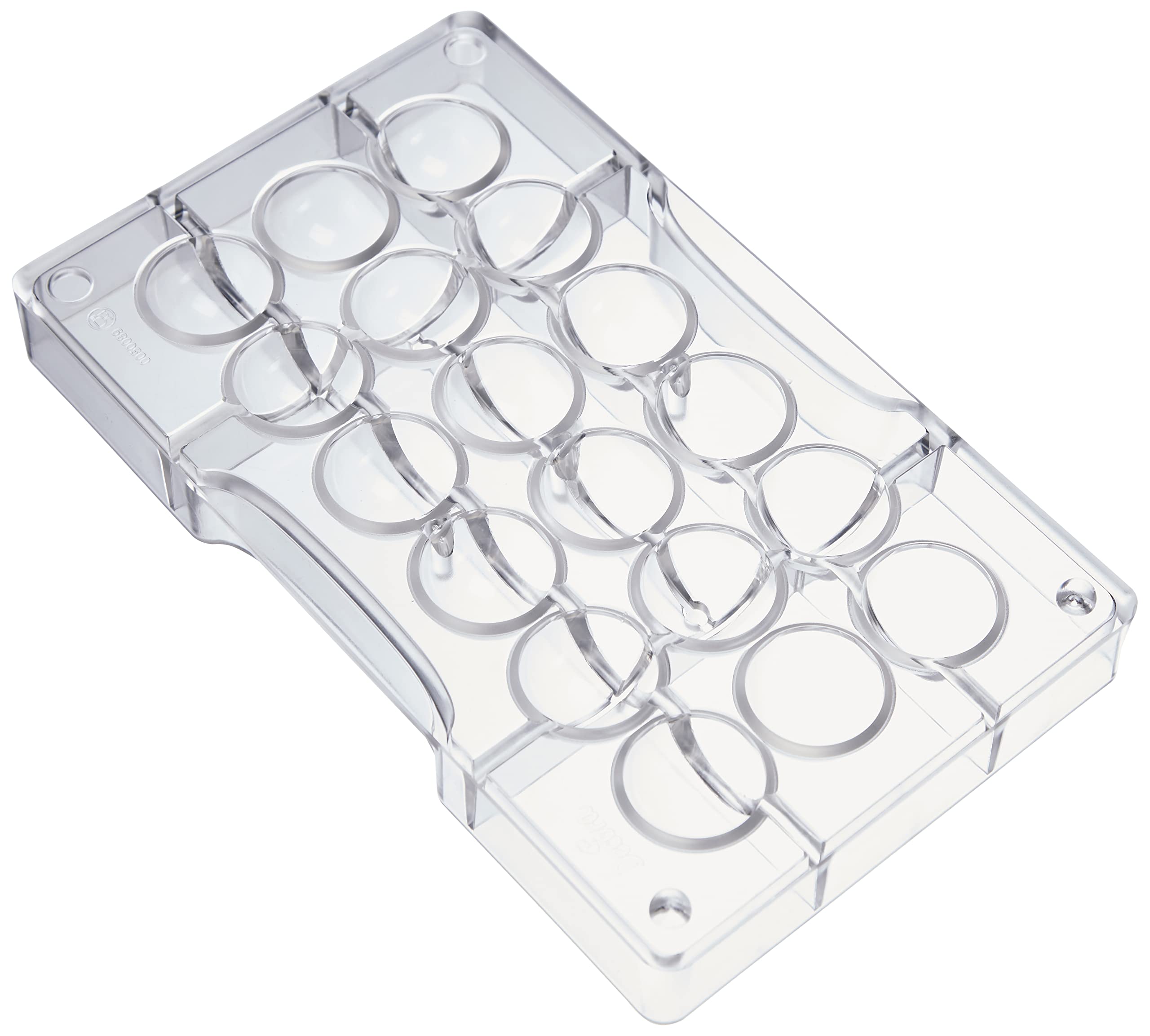 Decora 50089 Chocolate Mould Hemisphere, polycarbonate, 20 x 12 x 2.3 cm