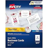 Amazon.com : Avery Two-Side Printable Clean Edge Business Cards, Inkjet ...