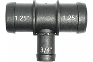 FEEDUN 1.25"-1.25"-3/4",Radiator Coolant Hose 3 Way Connector,Heater T-Joint Diverter,Water Pipe Splitter Kit for Mercedes-Benz BMW Audi Volkswagen Chevrolet Volvo Buick Ford Toyota Honda,32mm,19mm,0.75inch