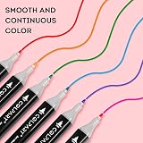 colpart 120+2 Dual Tip Alcohol Markers Set Brush & Chisel Tips view 5