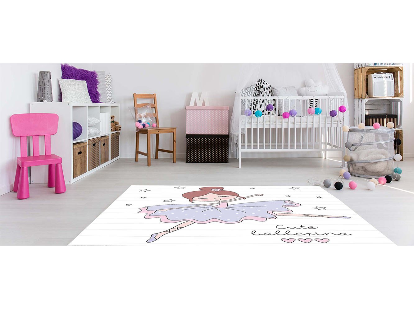 Oedim Children's PVC Ballerina Rug 95 cm x 120 cm | Adult PVC Carpet | Vinyl Floor for Adults