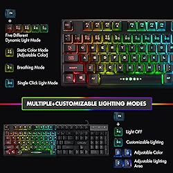 CHONCHOW Wired Gaming Keyboard for Mac PC PS5 PS4