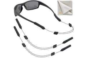 SIGONNA Eye Glasses String Strap Holder - No Tail Sunglass Strap for Men - Adjustable Eyeglass Strap for Women - Wired Eyewear Retainer Lanyard - 2 Cords - 15" L