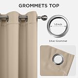 Joydeco Blackout Curtains 84 Inch Length 2 Panels Thermal Insulated Light Beige view 5