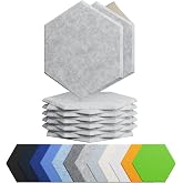 Amantech 12 Pack Acoustic Panels Self Adhesive Sound Proof Foam,High Density Sound Acoustic Foam Panel,12X10.23X0.4 Inch Hexa
