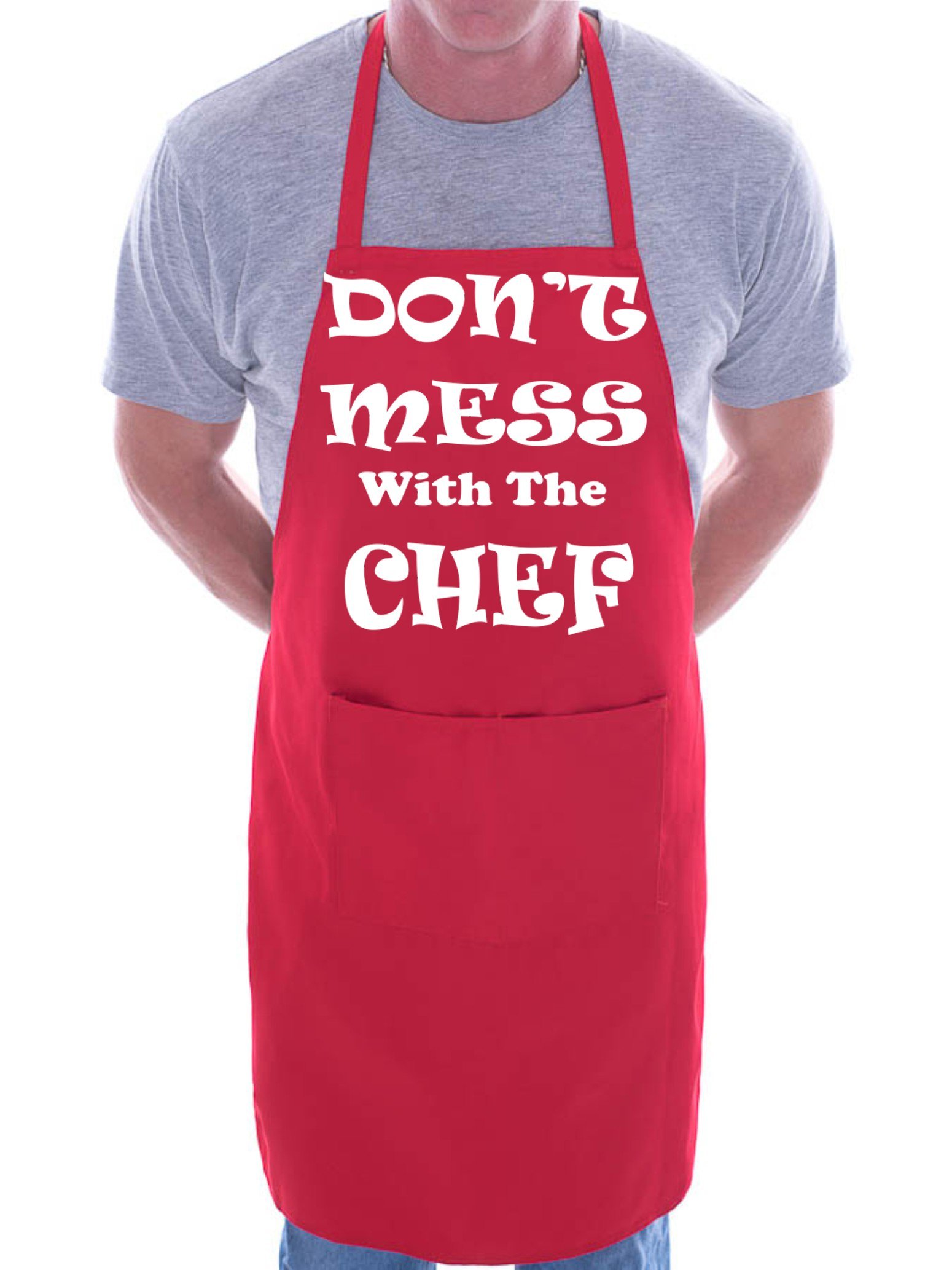 Print4U Don't Mess With The Chef Cooking Funny Unisex Apron Red