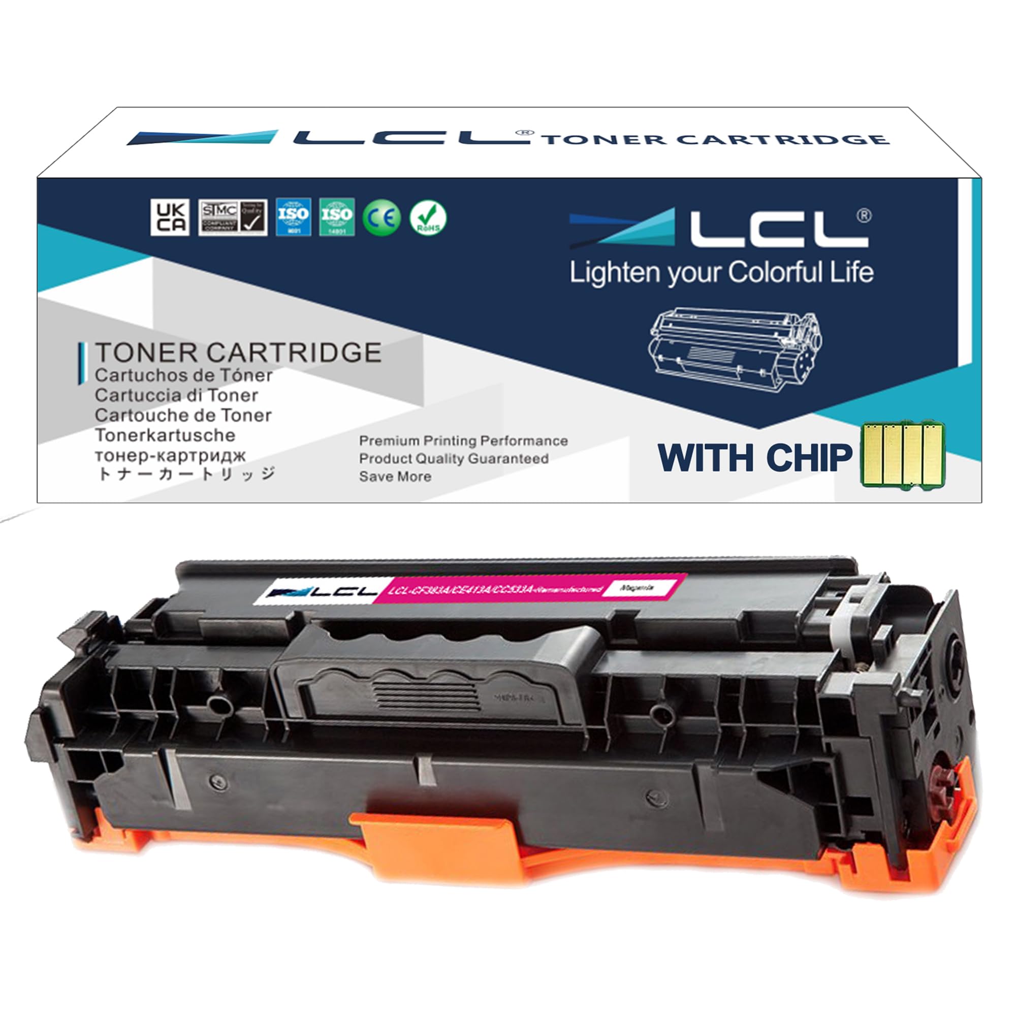 LCL Remanufactured Toner Cartridge CE413A 312A CF383A (1 Magenta) Replacement for HP Color LaserJet Pro M476dn MFP M476dw MFP M476nw MFP