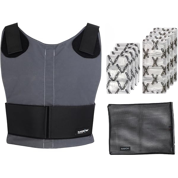 Amazon.com: Glacier Tek Sports Cool Vest with set of 8 Non-Toxic