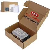 DEDC Card Grading Submission Kit, Card Grading Kit Shipping Mailing Kit Box for PSA, CGC, SGC Trading Card- 25 Semi Rigid Card Holders, 50 Card Sleeves, 1 Shipping Label + 1 Wiping Cloth (1-Set- PSA)