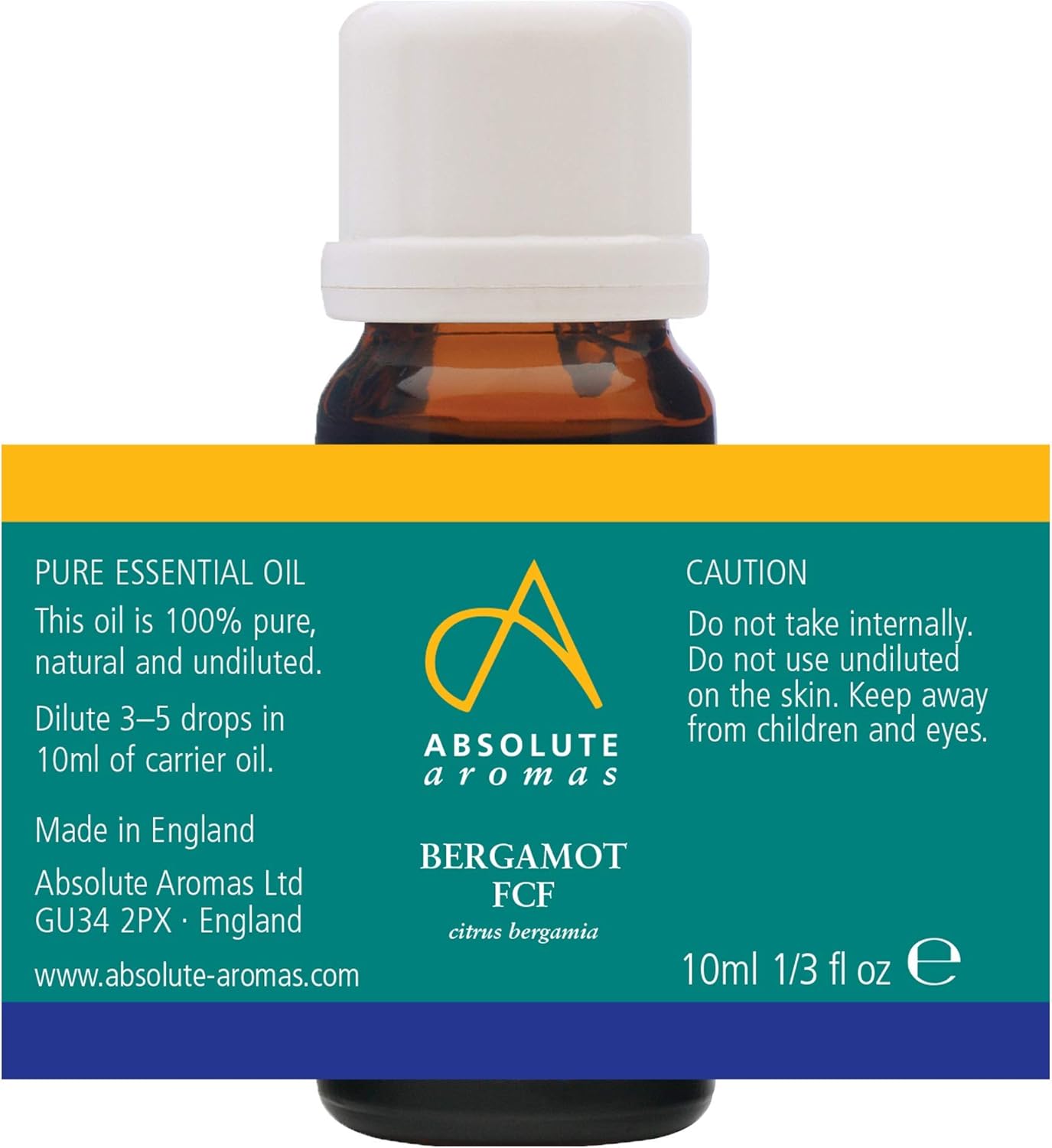 Absolute Aromas Bergamot FCF Essential Oil 10ml, Pure, Natural, Undiluted, Cruelty Free and Vegan, for Aromatherapy Diffusers - Image 3