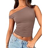 Trendy Queen Women's Off The Shoulder Crop Top, Sleeveless Stretchy Bodycon Tank, Y2K Fashion Sling T-Shirt for Summer