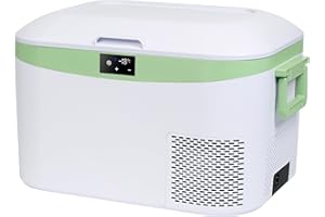 Megiu 12 Volt Refrigerator Portable Car Freezer 13.5 Quart (12.8 Liter) Compressor Cooler 12V/24V DC 110～240 Volt AC for Truck Van RV Camper SUV Boat Travel Camping Road Trips Tailgating -18℃~+15℃