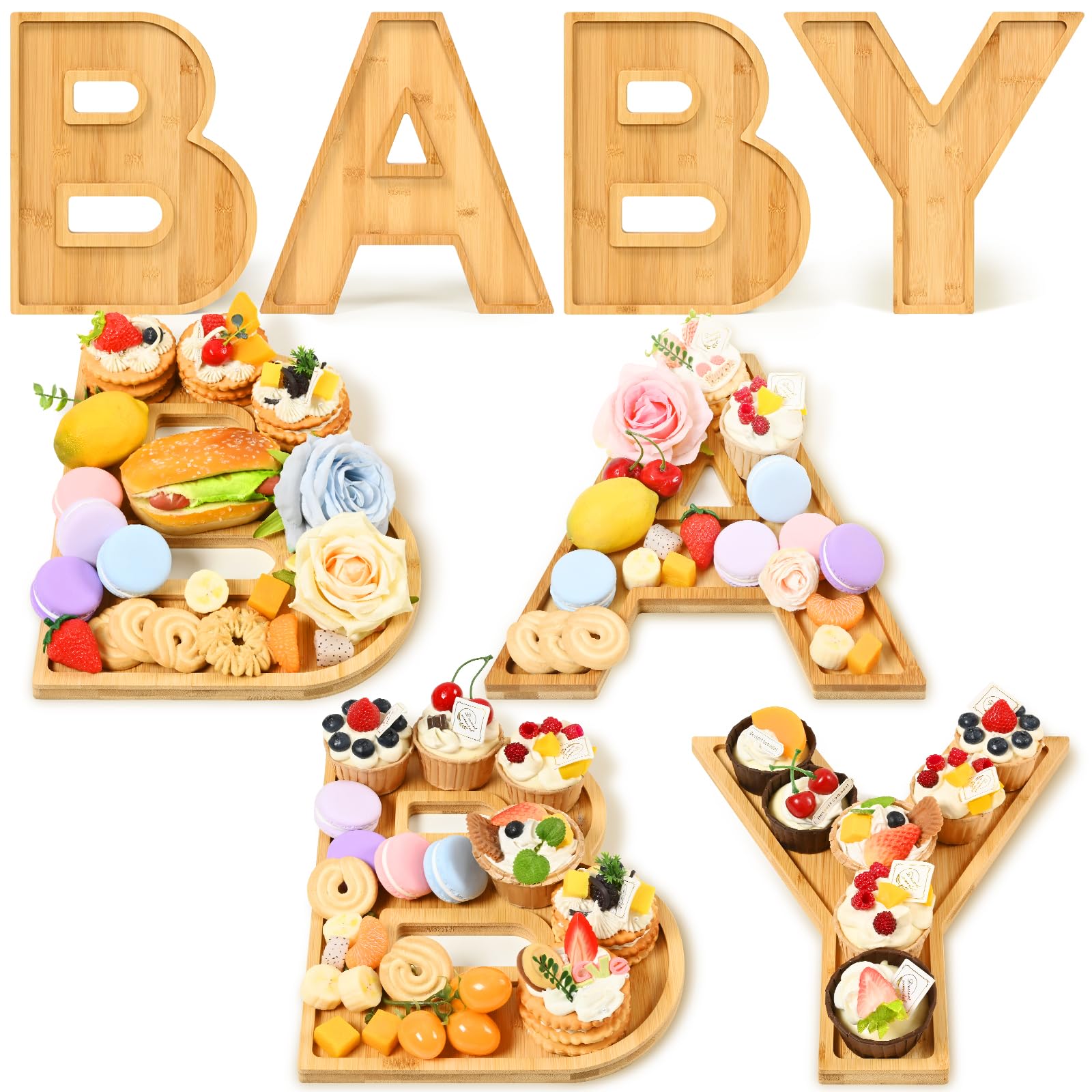 4 Pcs Wooden Charcuterie Letters Fillable Cardboard Letters For Baby 4-pcs-wooden-charcuterie-letters-fillable-cardboard-letters-for-baby